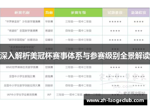 深入解析美冠杯赛事体系与参赛级别全景解读 深入解析美冠杯赛事体系与参赛级别全景解读